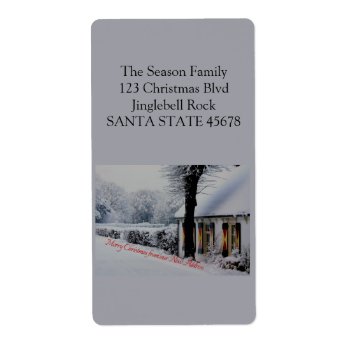 From Our New Home Winter Wonderland Label by PortoSabbiaNatale at Zazzle