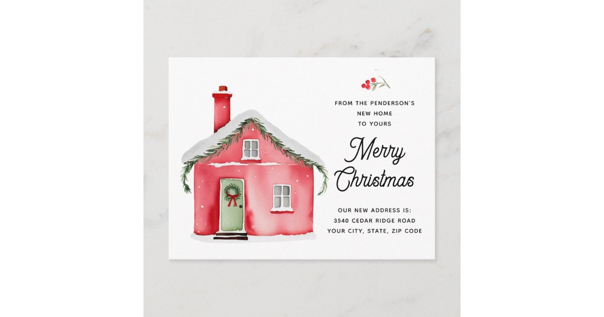 From Our New House to Yours Merry Christmas Photo Holiday Postcard | Zazzle