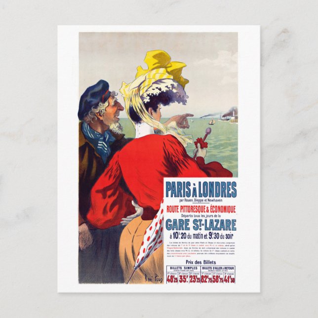 From Paris to London Postcard (Front)