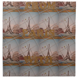 From Paris With Love blue sky colors Cloth Napkin