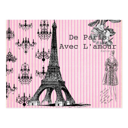 From Paris, With Love Postcard | Zazzle