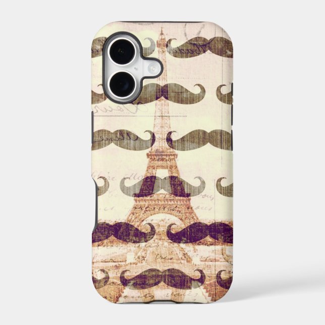 From Paris with mustache Iphone Case (Back)