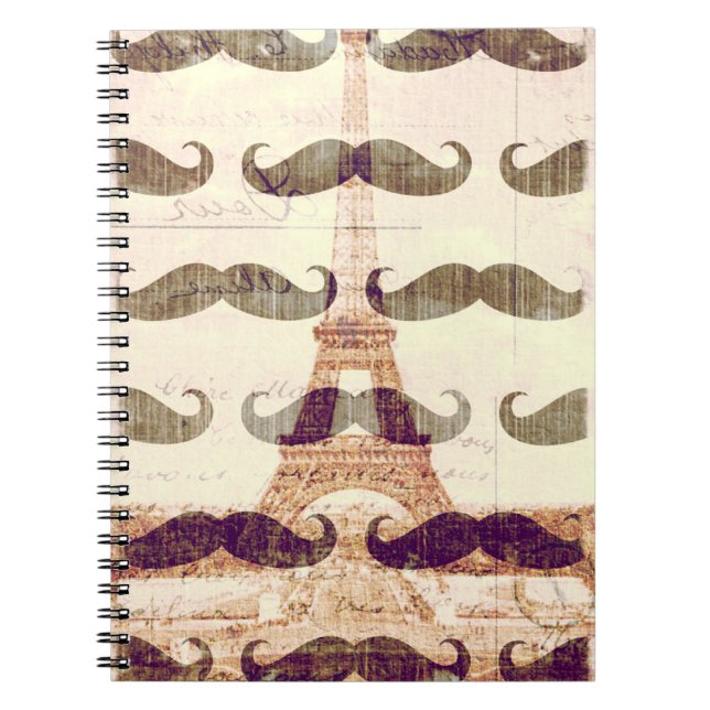From Paris with mustache Notebook (Front)