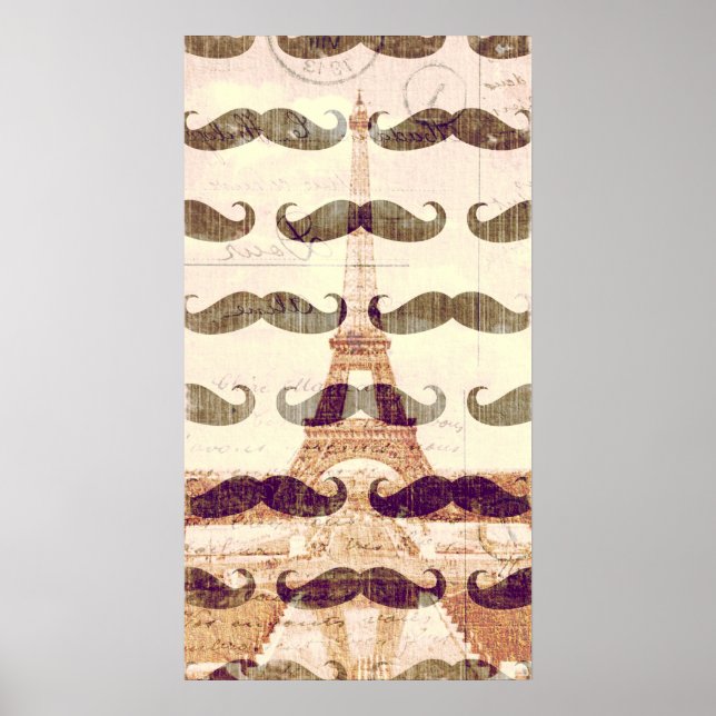 From Paris with mustache Poster (Front)