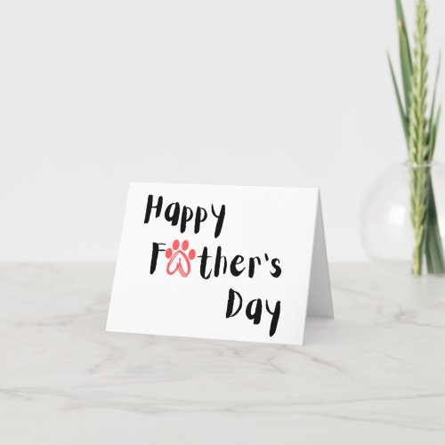 From Pet  Happy Fathers Day  Holiday Card