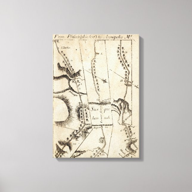 From Philadelphia to Annapolis Md 56 Canvas Print (Front)