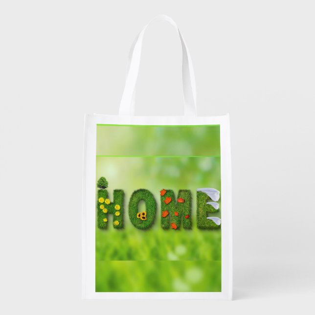 From Plastic to Fabric Reusable Bags (Back)