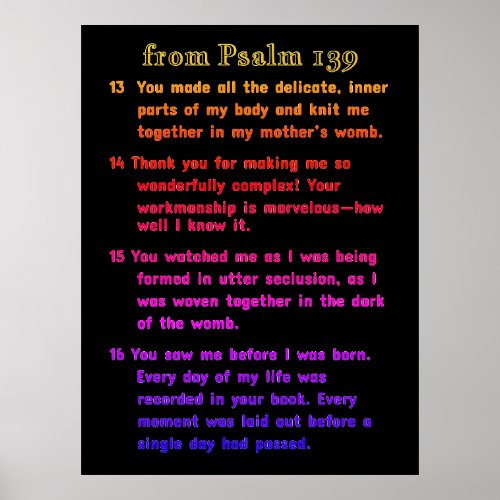 From Psalm 139 Poster