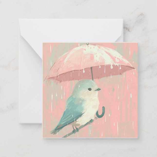 From Puddles to Pages, Bird Imagination Note Card (Front)