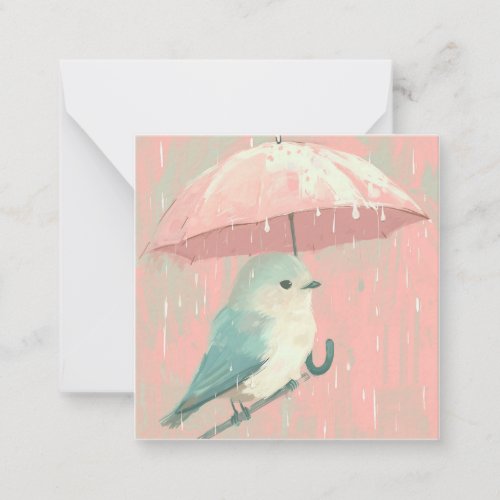 From Puddles to Pages Bird Imagination Note Card