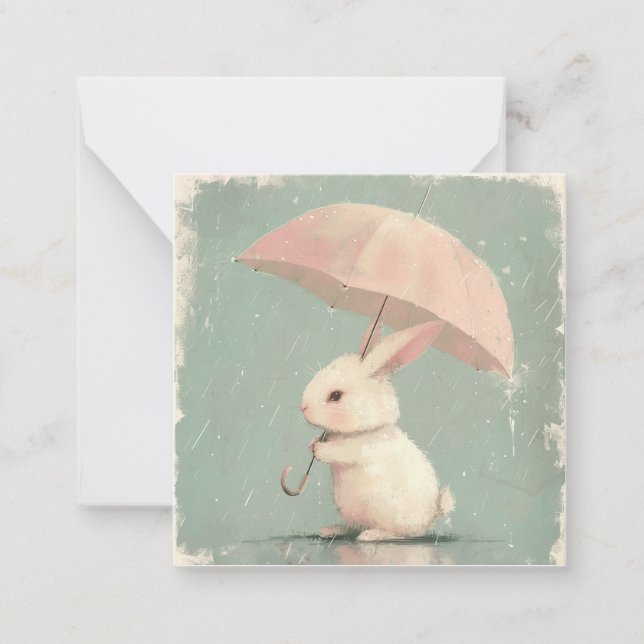 From Raindrops to Reflections: Bunny Creative Note Card (Front)