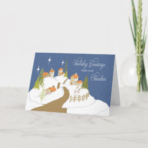 From Realtor Christmas Cozy Houses in Snow Card