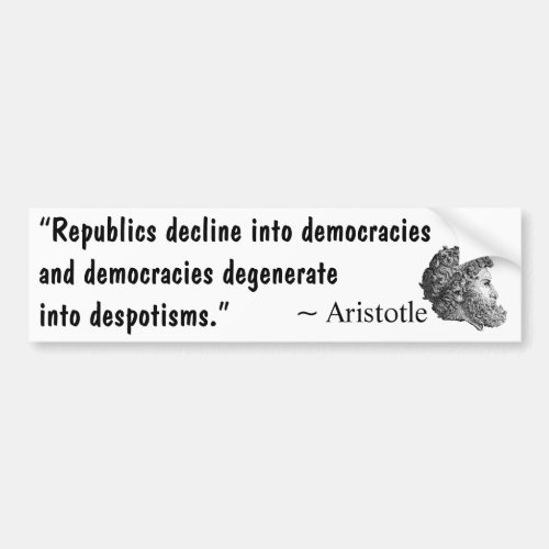 From Republic to Despotism Bumper Sticker