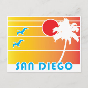 From San Diego California - Vintage Style Postcard