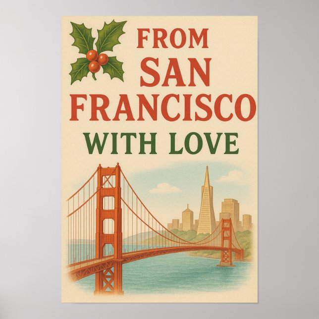 From San Francisco With Love – Vintage Christmas Poster (Front)
