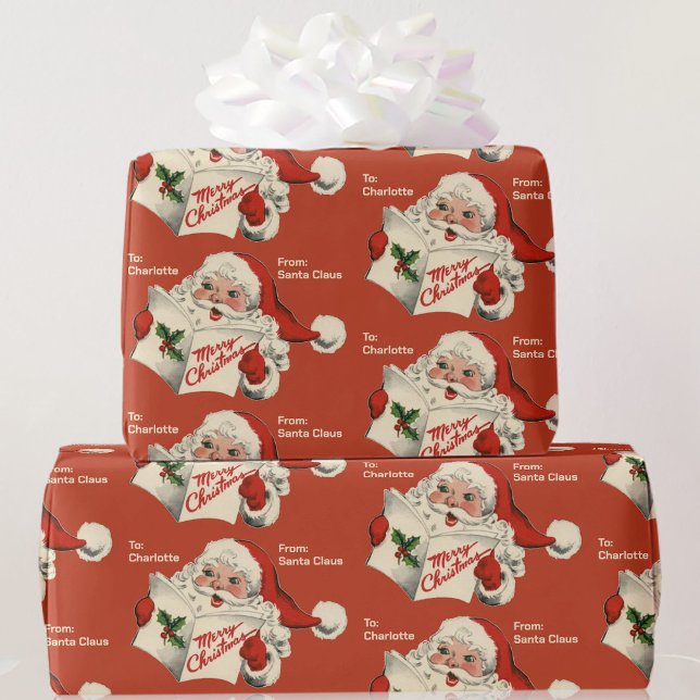 From Santa Add Child's Name Christmas  Wrapping Paper (Creator Uploaded)