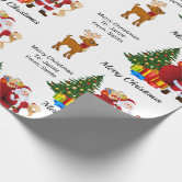 Merry Christmas from North Pole Custom Santa Wrapping Paper