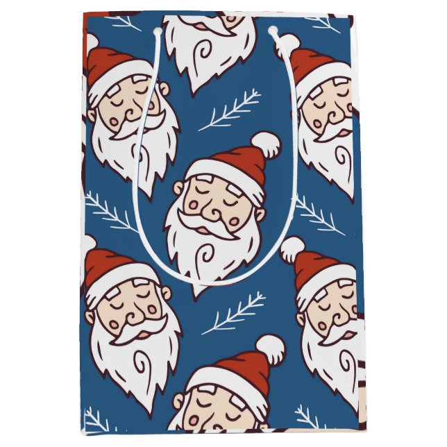 From Santa Child's Name Merry Christmas Family  Medium Gift Bag (Front)