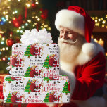 From Santa Child's Name Merry Christmas Wrapping Paper<br><div class="desc">Add your child's name or a whole new message. Merry Christmas from Santa Claus</div>