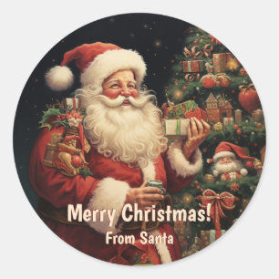 From Santa Christmas Classic Round Sticker