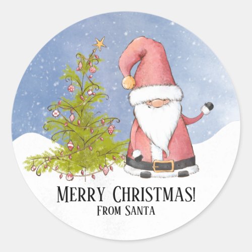 From Santa Christmas Classic Round Sticker