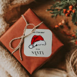 From Santa Christmas Santa Hat Sketch Square Sticker