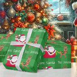 From Santa Claus Add Childs Name Christmas Wrapping Paper<br><div class="desc">From Santa Claus Christmas Add Child's Name Wrapping Paper</div>