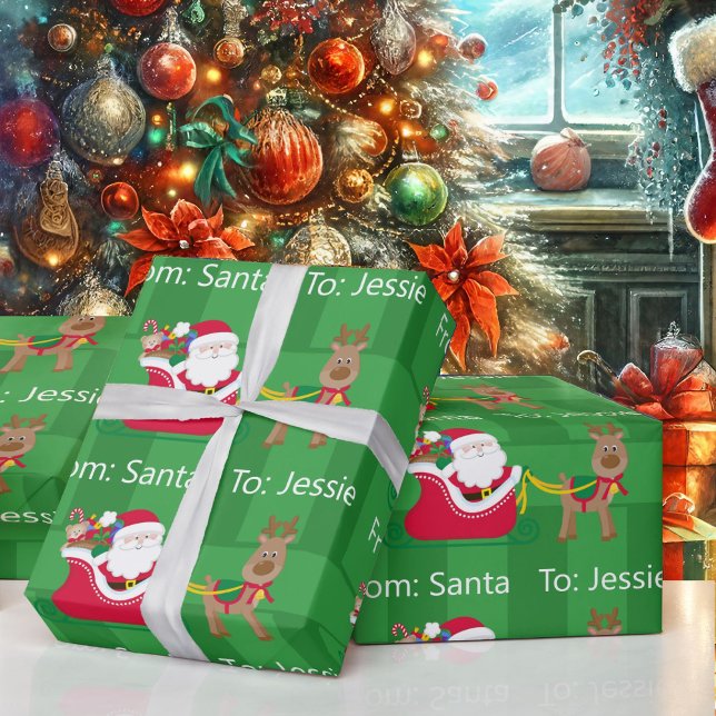 From Santa Claus Add Childs Name Christmas Wrapping Paper (Creator Uploaded)