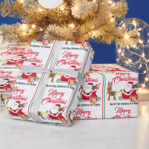 Personalized Name Wrapping Paper From Santa, Santa Claus Gift Wrap  Personalized Christmas Gift Wrap, Gift Wrap Sheets Holiday Wrapping Paper -   Denmark
