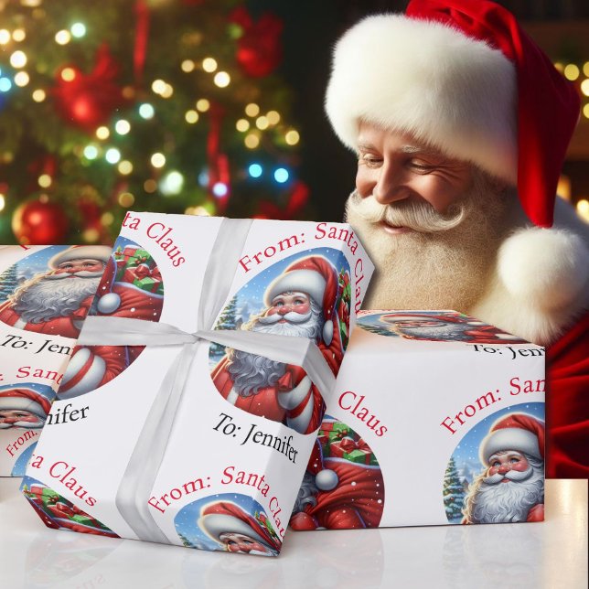 From Santa Claus Add Child's Name Large Scale Roll Wrapping Paper (Creator Uploaded)