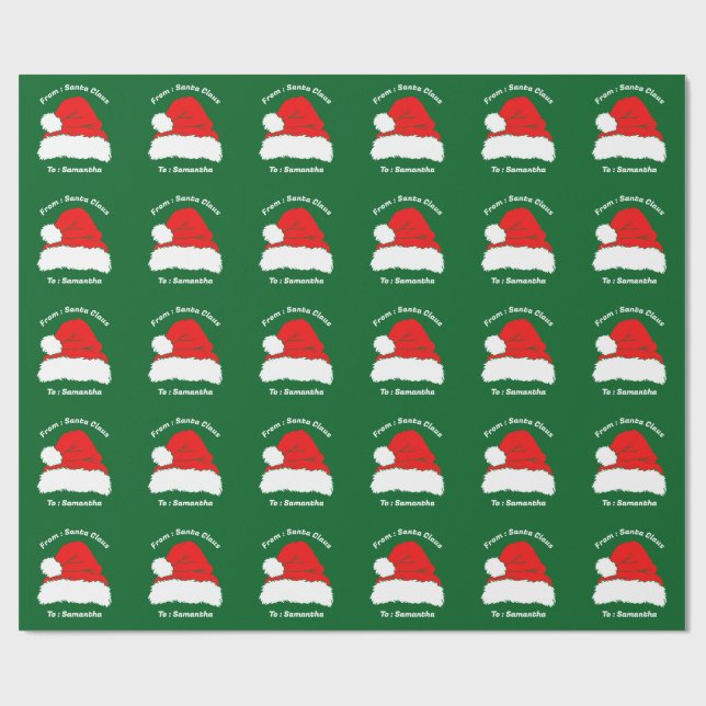 From Santa Claus Christmas Gift Wrapping Paper (Flat)