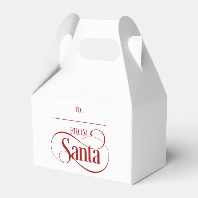 From Santa Claus Christmas Holiday Favor Boxes (Front Side)