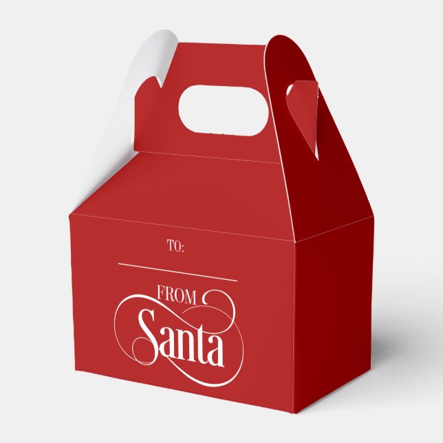 From Santa Claus Christmas Holiday Favor Boxes (Front Side)