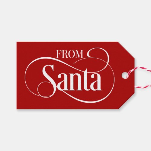 From Santa Claus Christmas Holiday Gift Tags