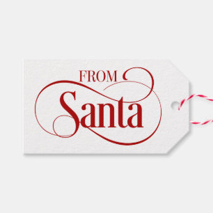 From Santa Claus Christmas Holiday Gift Tags