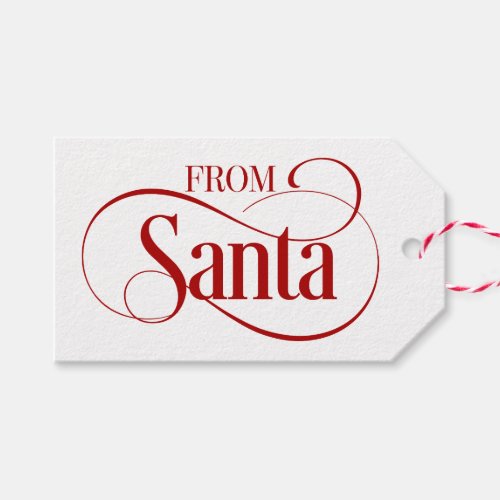 From Santa Claus Christmas Holiday Gift Tags