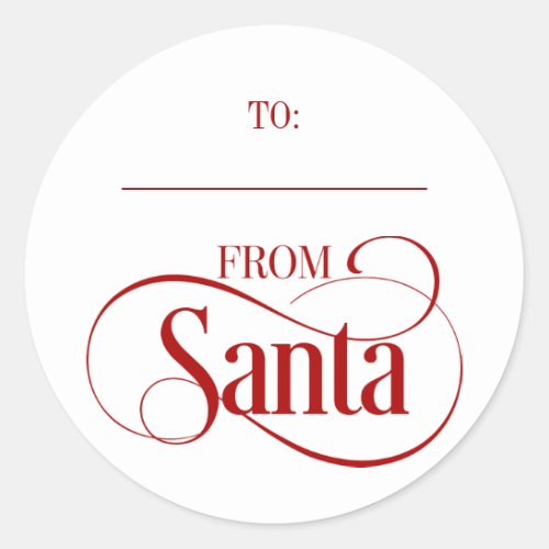 From Santa Claus Christmas Holiday Round Stickers