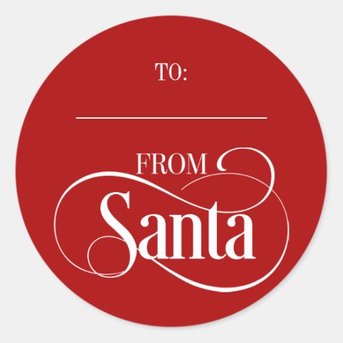 From Santa Claus Christmas Holiday Round Stickers