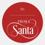 From Santa Claus Christmas Holiday Round Stickers
