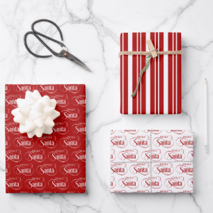 From Santa Claus Christmas Holiday Wrapping Paper Sheets