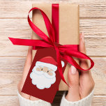 From Santa Claus Custom Cute Red Christmas Gift Tags<br><div class="desc">Customize these cute Santa Claus gift tags with your own personalized text on the back in white. Santa's red hat and white beard are the perfect holiday image on this pretty red gift tag for your presents.</div>