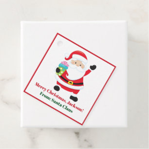 From Santa Claus Custom Kids Christmas Gift Favor Tags