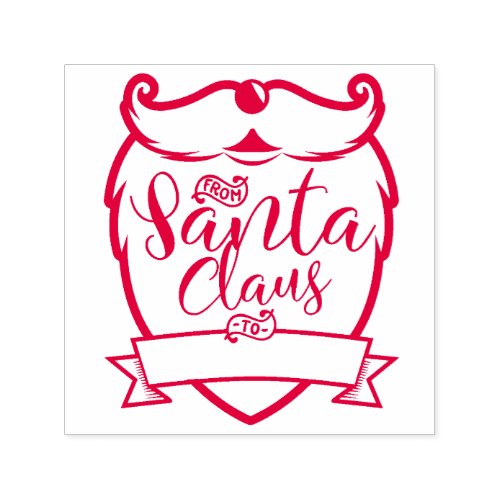 From Santa Claus  Fun Santa Beard Brush Script Self_inking Stamp