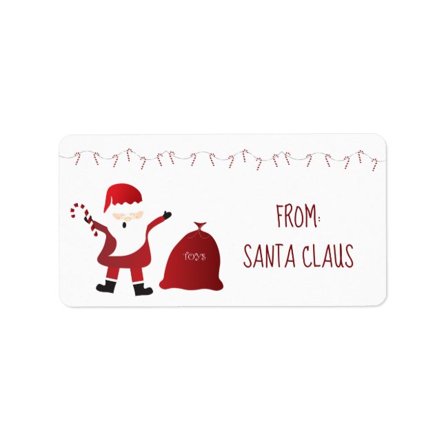 From Santa Claus Label (Front)
