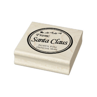 From Santa Claus North Pole Official Mail Rubber Stamp