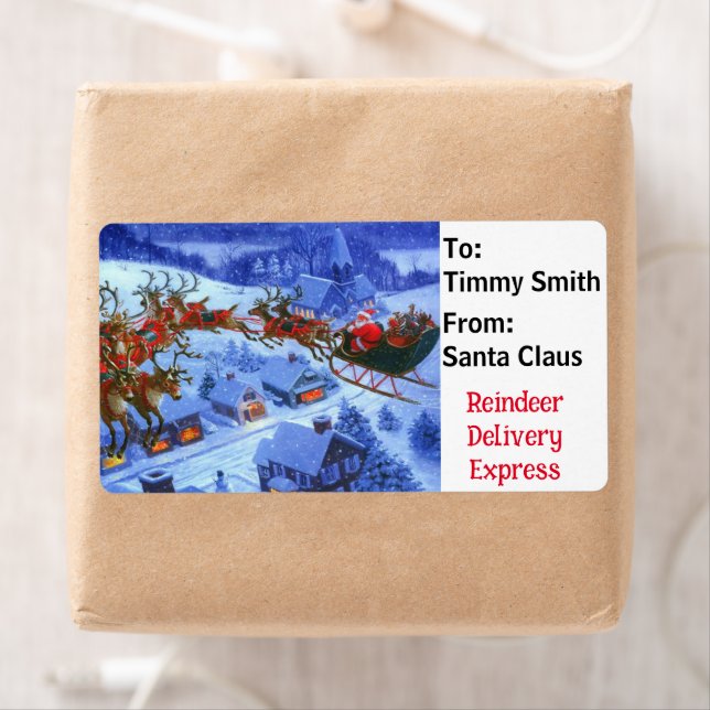 From Santa Claus Personalize Child's Name Gift Label (Insitu)