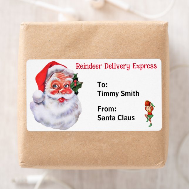 From Santa Claus Personalize Child's Name Gift Label (Insitu)