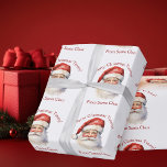 From Santa Claus Personalized Kids Christmas Wrapping Paper<br><div class="desc">Customize this nostalgic from Santa Claus wrapping paper with your own personalized text with your kids name in red script. This beautiful old fashioned drawing of Santa's hat and white beard is the perfect holiday gift wrap for your children's presents under the tree on Christmas day.</div>