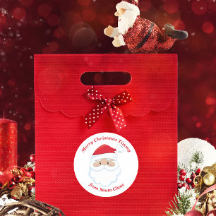 From Santa Cute Customized Kids Christmas Gift Classic Round Sticker