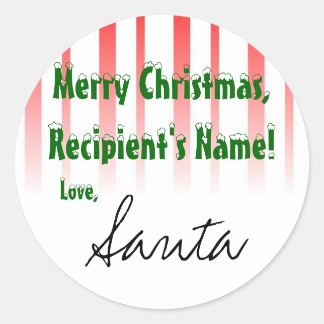 From "Santa" gift tag (Front)